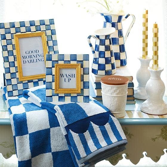 MacKenzie-Childs Towels Royal Check Hand Towel