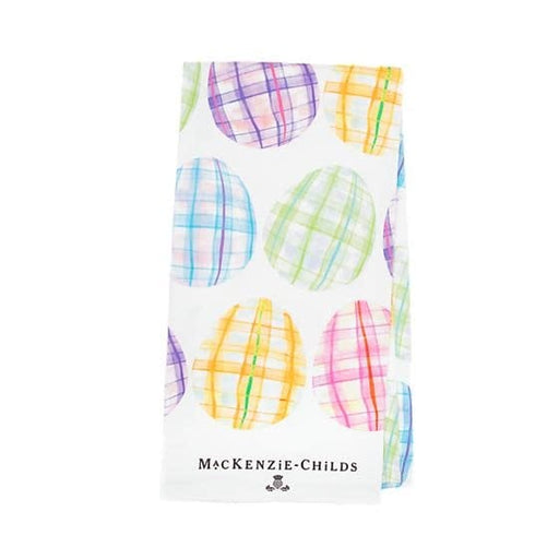 MacKenzie-Childs Towels Tartan Eggs Printed Dish Towel