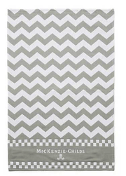 MacKenzie-Childs Towels Zig Zag Dish Towels - Sterling - Set of 3