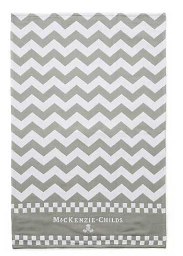 MacKenzie-Childs Towels Zig Zag Dish Towels - Sterling - Set of 3