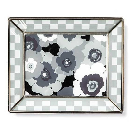 MacKenzie-Childs Trays Always Flowers Grey Small Tray