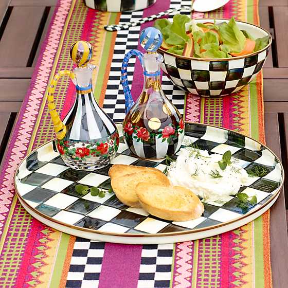 MacKenzie-Childs Trays MacKenzie-Childs Courtly Check Round Tray