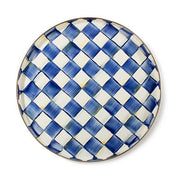 MacKenzie-Childs Trays Royal check Round Tray