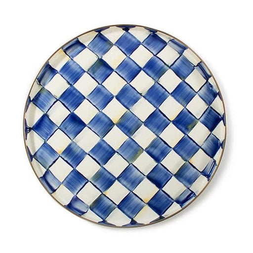 MacKenzie-Childs Trays Royal check Round Tray