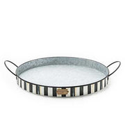 MacKenzie-Childs Trays Spectator Galvanized Serving Trays, Set of 2