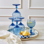 MacKenzie-Childs Trays Sterling Check Enamel Round Tray