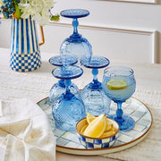 MacKenzie-Childs Trays Sterling Check Enamel Round Tray