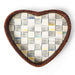 MacKenzie-Childs Trays Sterling Check Rattan & Enamel Heart Tray