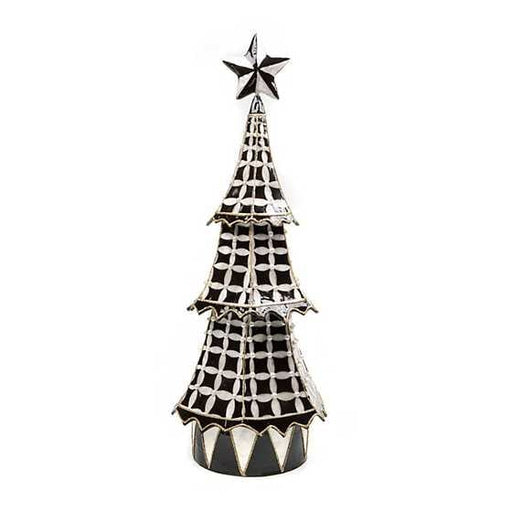 MacKenzie-Childs Trees Black & White Lattice Capiz Tree