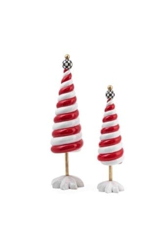 MacKenzie-Childs Trees Peppermint Candy Tree - Set of 2