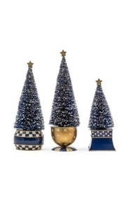 MacKenzie-Childs Trees Royal Check Bottle Brush Tree - Set of 3