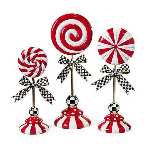 MacKenzie-Childs Trophies & Topiaries Peppermint Lollipop Topiary - Large