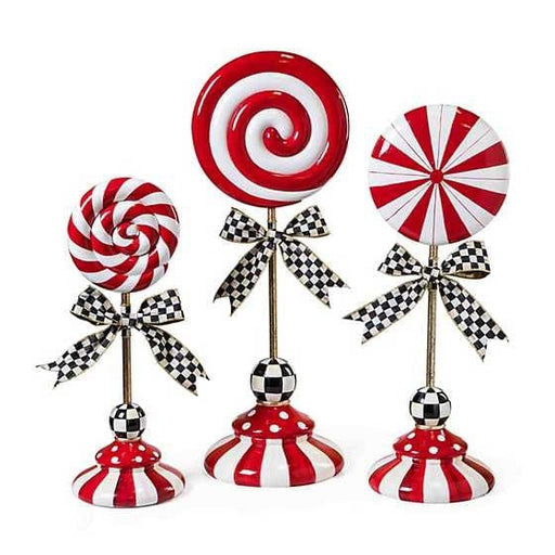 MacKenzie-Childs Trophies & Topiaries Peppermint Lollipop Topiary - Small
