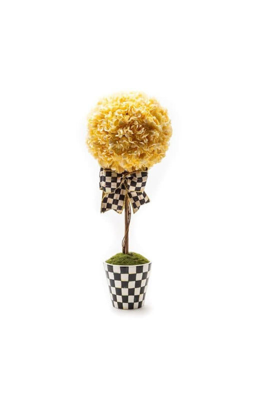 MacKenzie-Childs Trophies & Topiaries Yellow topiary drop in - small - FINAL SALE