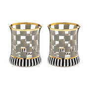 MacKenzie-Childs Tumblers Carnival Sterling Tumbler Glass - Set of 2