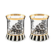 MacKenzie-Childs Tumblers Courtly English Garden Tumbler Glass, Set of 2