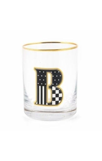 MacKenzie-Childs Tumblers Monogram Tumbler - B