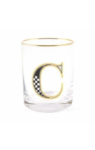 MacKenzie-Childs Tumblers Monogram Tumbler - C