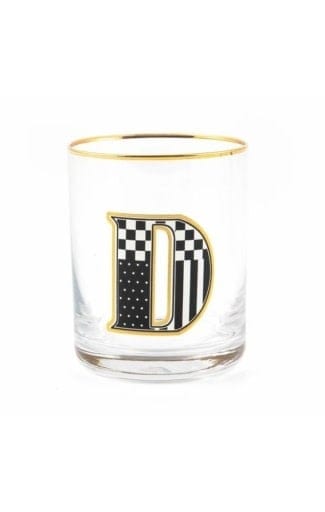 MacKenzie-Childs Tumblers Monogram Tumbler - D