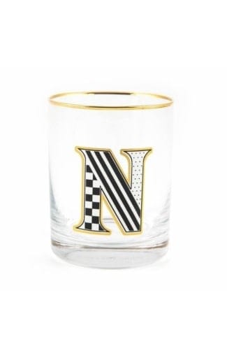 MacKenzie-Childs Tumblers Monogram Tumbler - N