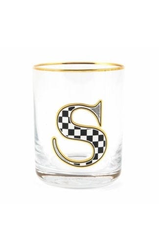 MacKenzie-Childs Tumblers Monogram Tumbler - S