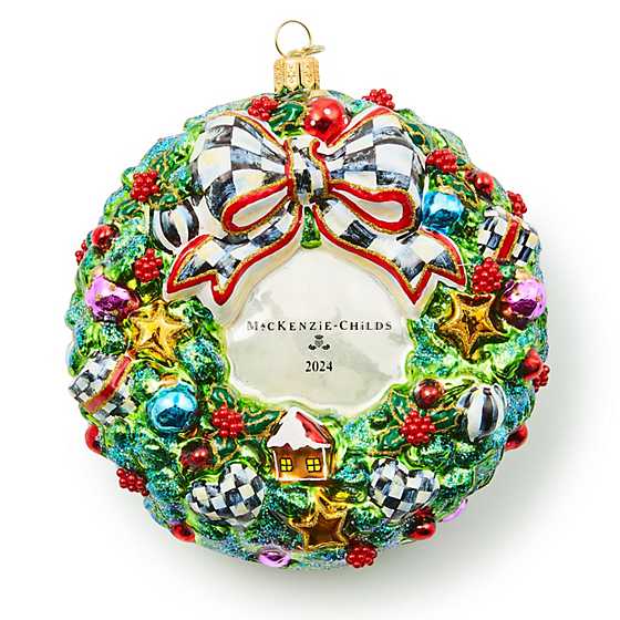 MacKenzie-Childs Unclassified 2024 MacKenzie-Childs Wreath Glass Ornament