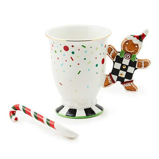 MacKenzie-Childs Unclassified Bake Shop Gingerbread Handle Mug with Spoon