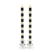 MacKenzie-Childs Unclassified Bands Black Dinner Candles, Set of 2