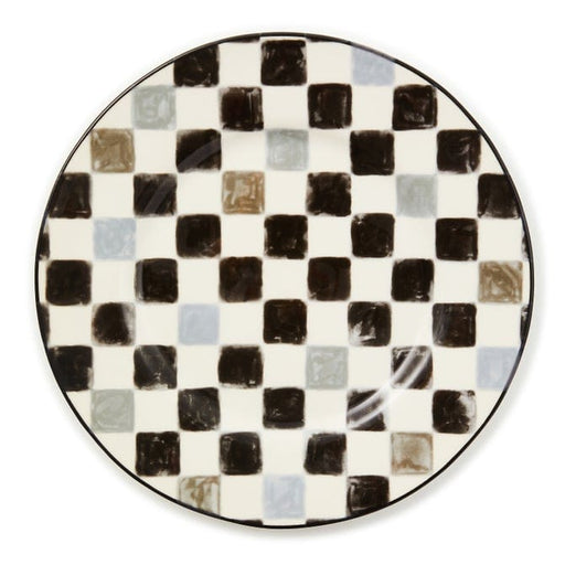 MacKenzie-Childs Unclassified Black Check Dinner Plate