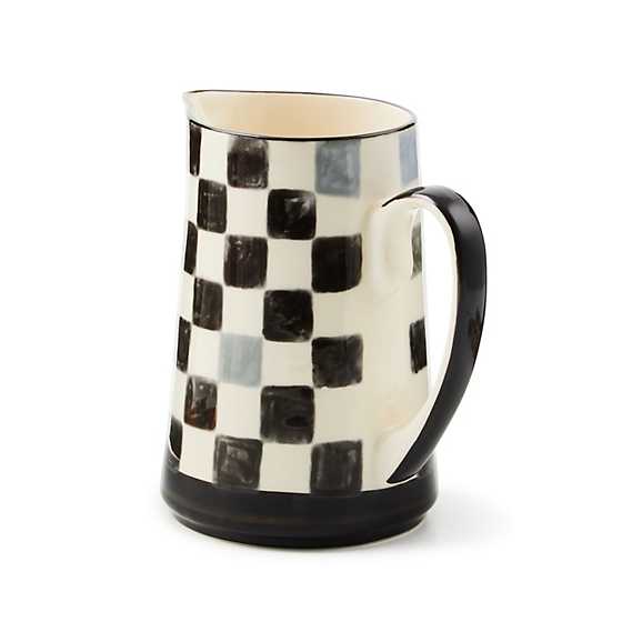MacKenzie-Childs Unclassified Black Check Pitcher