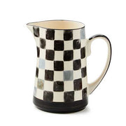 MacKenzie-Childs Unclassified Black Check Pitcher