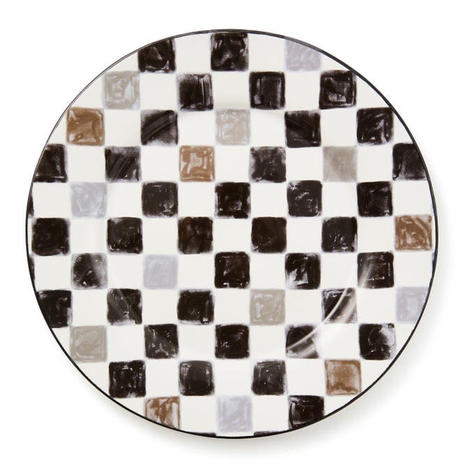 MacKenzie-Childs Unclassified Black Check Round Platter