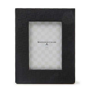 MacKenzie-Childs Unclassified Black Faux Leather 5" x 7" Frame