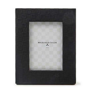MacKenzie-Childs Unclassified Black Faux Leather 5" x 7" Frame