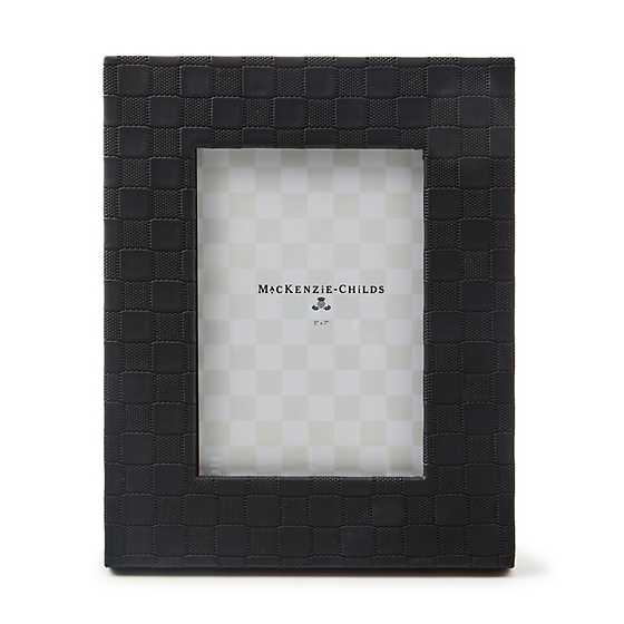 MacKenzie-Childs Unclassified Black Faux Leather 5" x 7" Frame
