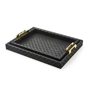 MacKenzie-Childs Unclassified Black Faux Leather Small Tray