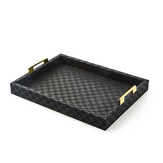 MacKenzie-Childs Unclassified Black Faux Leather Small Tray