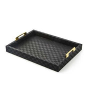 MacKenzie-Childs Unclassified Black Faux Leather Small Tray