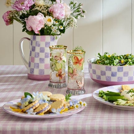 MacKenzie-Childs Unclassified Butterfly Hill Highball Glass, Set of 2