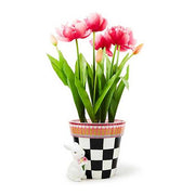 MacKenzie-Childs Unclassified Calico Potted Tulip with Bunny