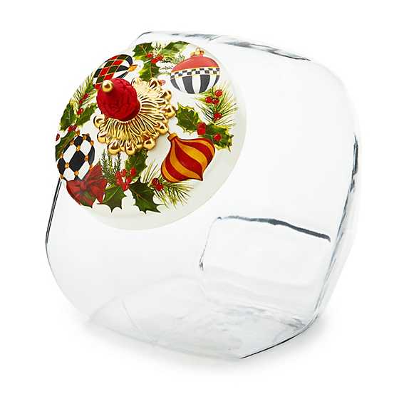 MacKenzie-Childs Unclassified Cookie Jar with Deck the Halls Lid