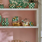 MacKenzie-Childs Unclassified Cookie Jar with Emerald Check Lid