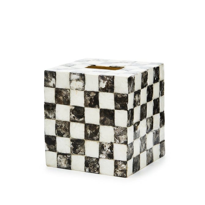 MacKenzie-Childs Unclassified Courtly Check Capiz Boutique Tissue Box Cover