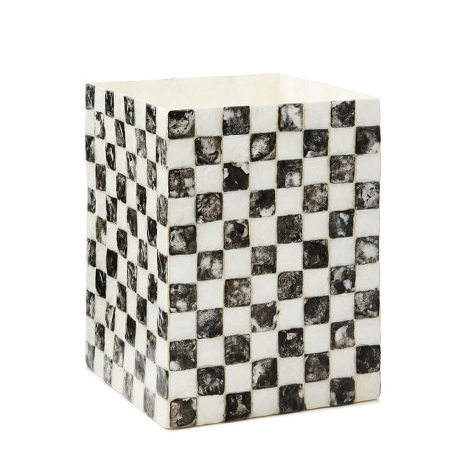 MacKenzie-Childs Unclassified Courtly Check Capiz Waste Bin