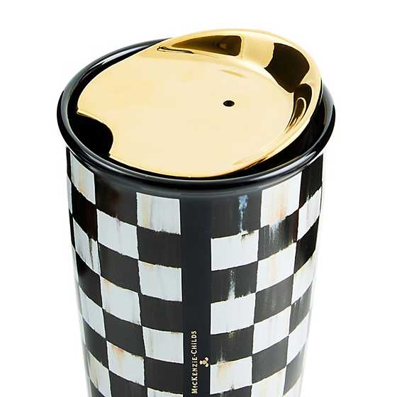 MacKenzie-Childs Unclassified Courtly Check Ceramic Travel Cup