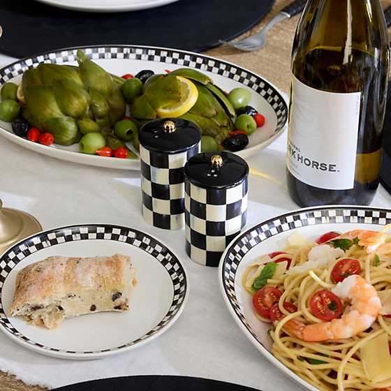 MacKenzie-Childs Unclassified Courtly Check Farmhouse Salt & Pepper Set