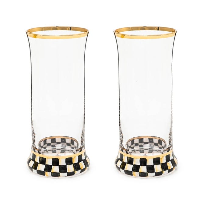 MacKenzie-Childs Unclassified Courtly Check Highball Glass, Set of 2