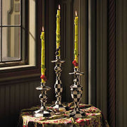 MacKenzie-Childs Unclassified Courtly Check Medium Enamel Candlestick
