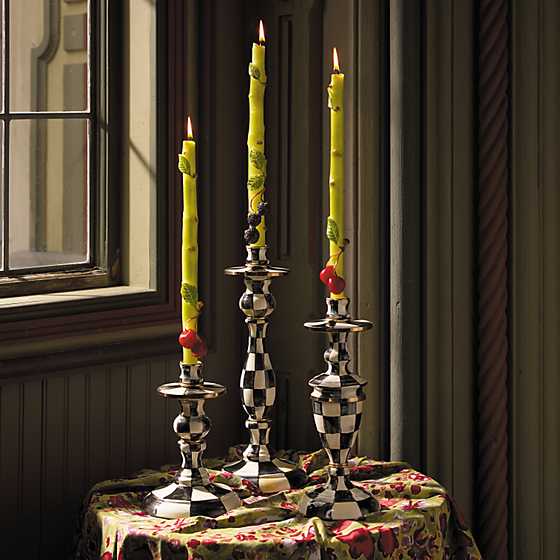 MacKenzie-Childs Unclassified Courtly Check Medium Enamel Candlestick