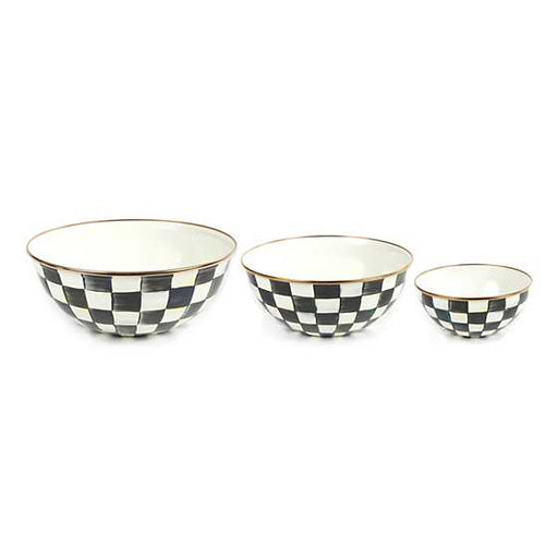 MacKenzie-Childs Unclassified Courtly Check Mixing Bowls, Set of 3